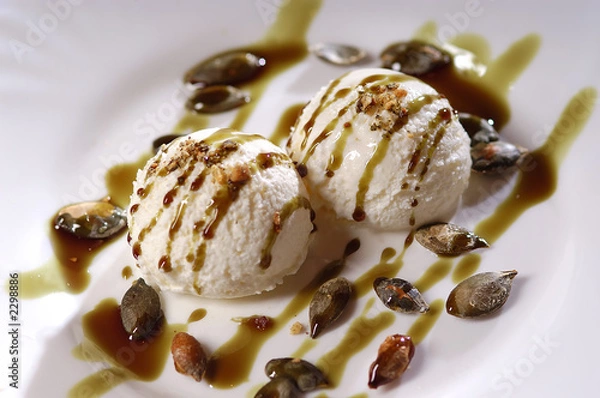 Obraz ice cream with pumpkin oil