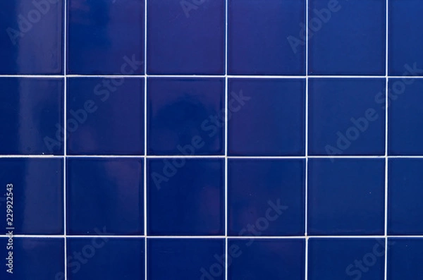Obraz blue square tile in the bathroom background