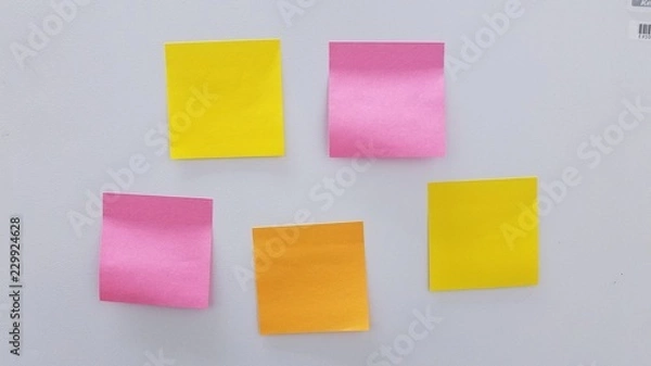 Obraz self sticky note on wall reminder