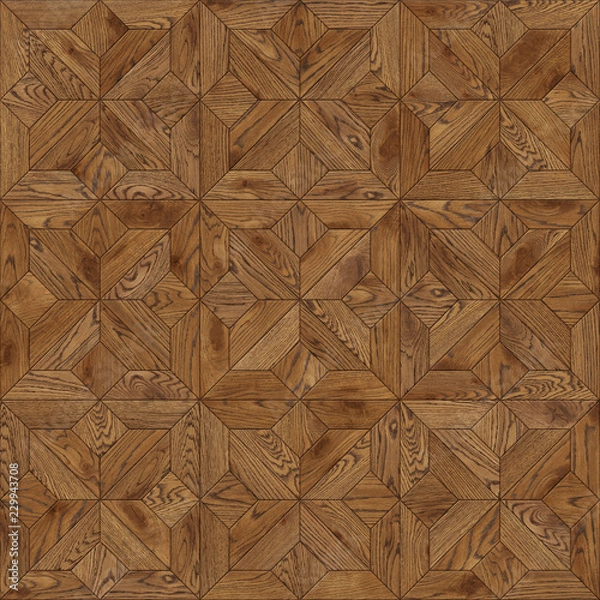 Obraz Natural wooden background, grunge parquet, flooring design seamless texture geometric pattern