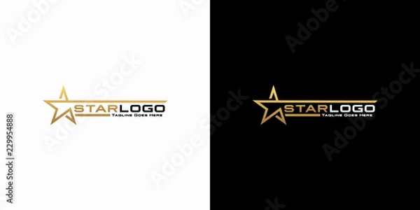 Obraz Modern gold star logo design vector. Stars logo design concept