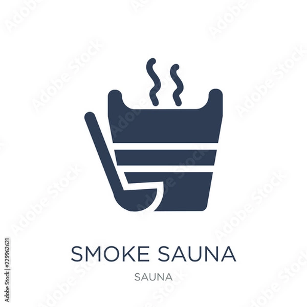 Fototapeta Smoke sauna icon. Trendy flat vector Smoke sauna icon on white background from sauna collection