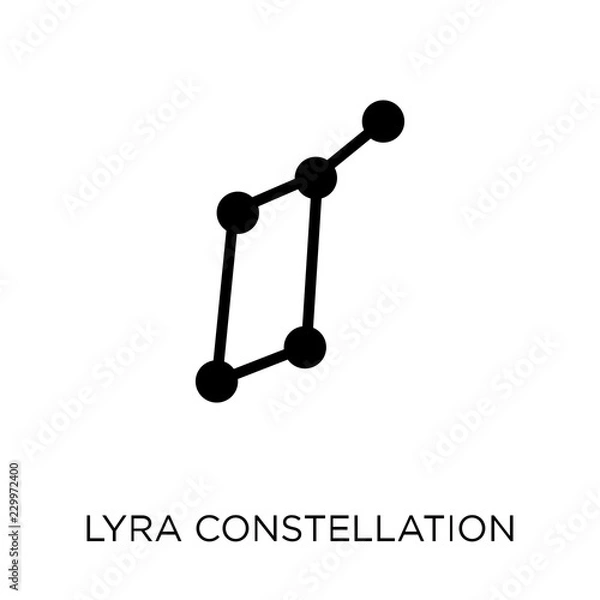 Obraz Lyra Constellation icon. Lyra Constellation symbol design from Astronomy collection. Simple element vector illustration. Can be used in web and mobile.