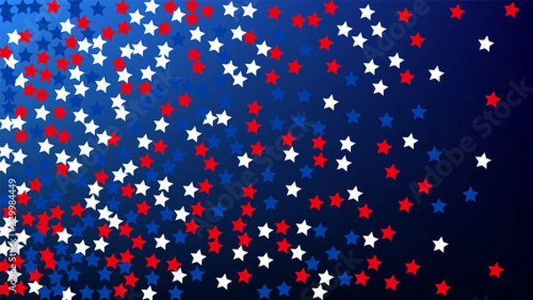 Obraz Colors of American Flag. USA Independence Day. . Invitation Background. Banner, Christmas and New Year card, Postcard, Packaging, Textile Print.