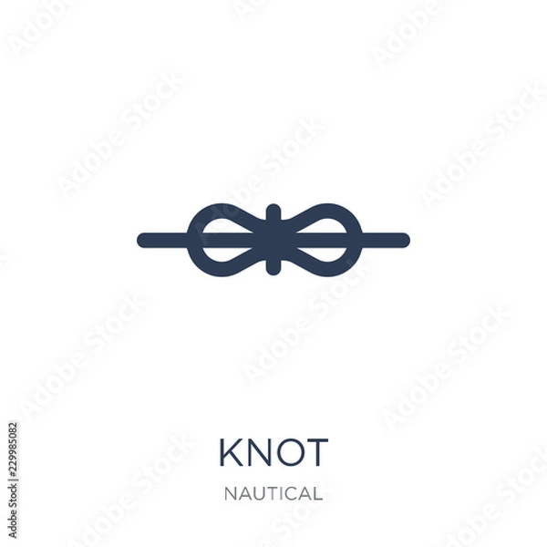Fototapeta Knot icon. Trendy flat vector Knot icon on white background from Nautical collection
