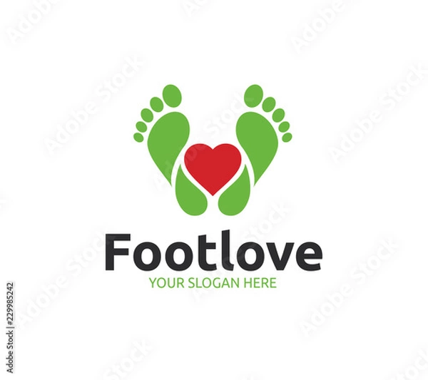 Obraz Foot Love Logo
