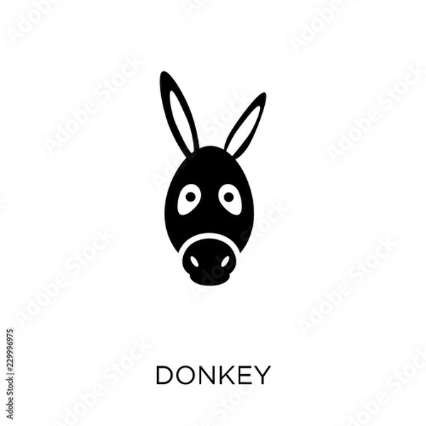 Obraz Donkey icon. Donkey symbol design from Animals collection.