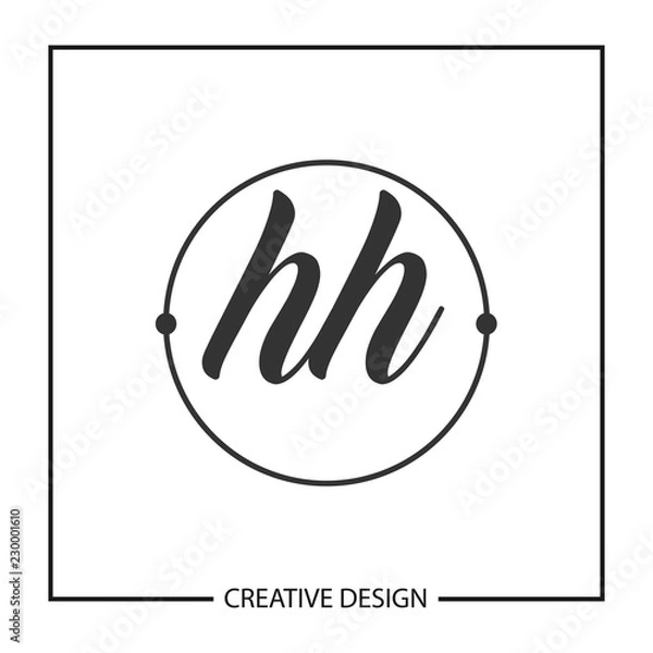 Obraz Initial HH Letter Logo Template Design