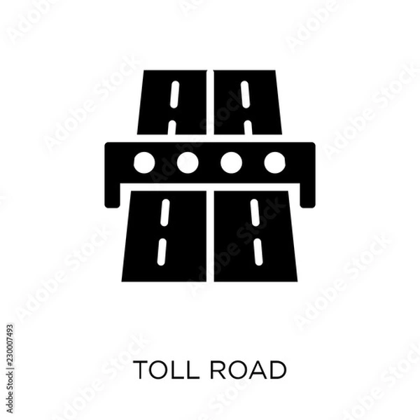 Obraz Toll road icon. Toll road symbol design from Maps and locations collection.