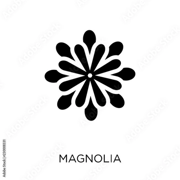 Obraz Ikona magnolii. Projekt symbolu Magnolia z kolekcji Nature.