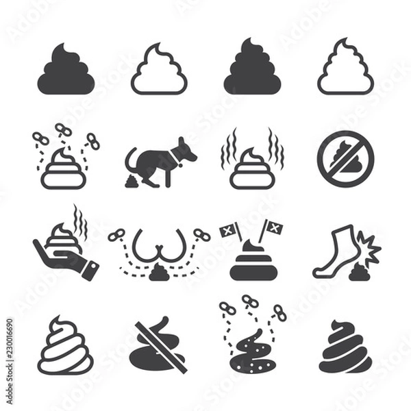 Fototapeta Poop icon set