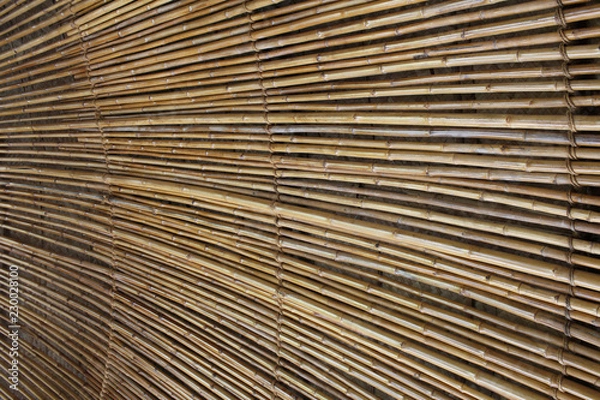 Obraz close-up Bamboo texture , natural fence patterns backgrounds for home decoration, pier stick wallpaper