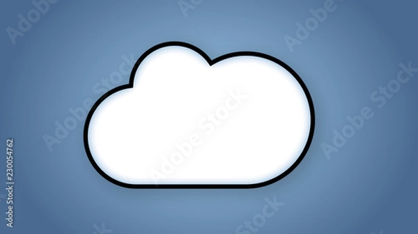 Obraz white cloud shape