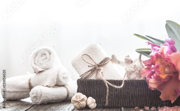Obraz Spa items with orchid