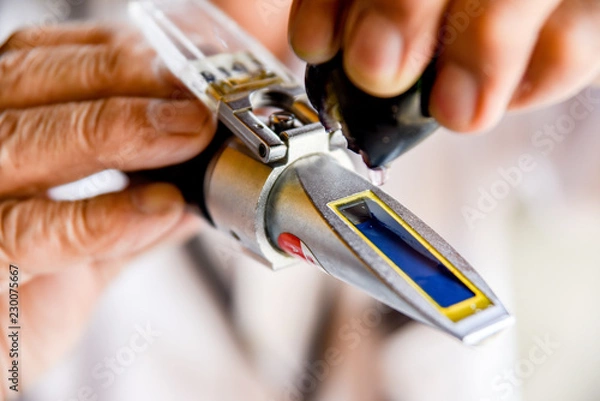 Fototapeta ぶどう糖度検査