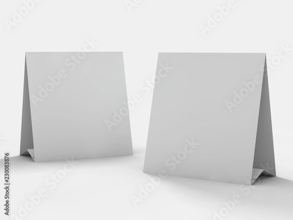 Obraz Mock up menu frame on table. 3D