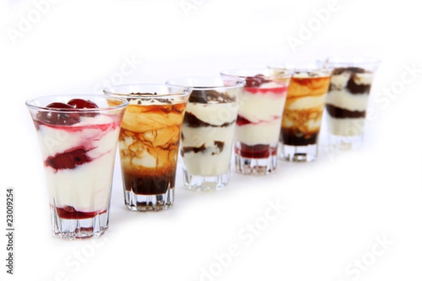 Fototapeta verrines allignées...