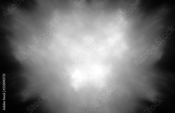 Obraz White fracatal lines on black background. Fantasy fractal texture. Digital art. 3D rendering. Computer generated image.