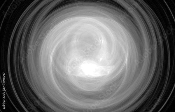 Obraz White fracatal lines on black background. Fantasy fractal texture. Digital art. 3D rendering. Computer generated image.