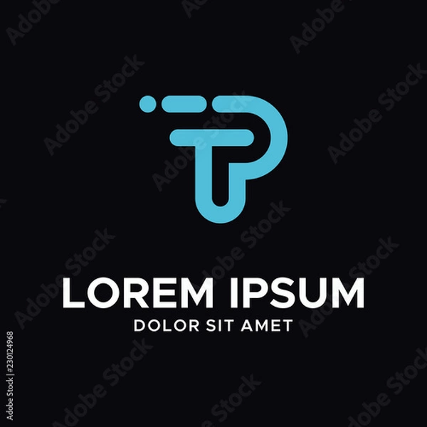 Obraz the letter TP logo
