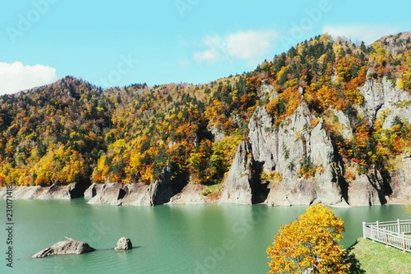 Obraz 定山渓 豊平峡の紅葉