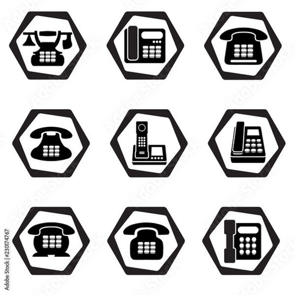 Obraz Office phones icon set