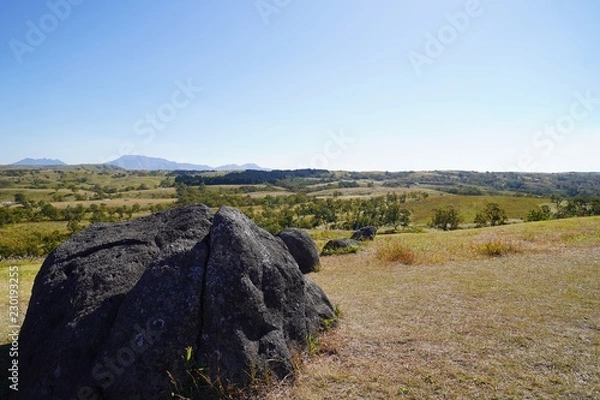 Obraz 阿蘇くじゅう連山の中央に位置するパワースポット・押戸石の丘