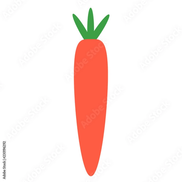 Fototapeta Simple vector of a carrot.