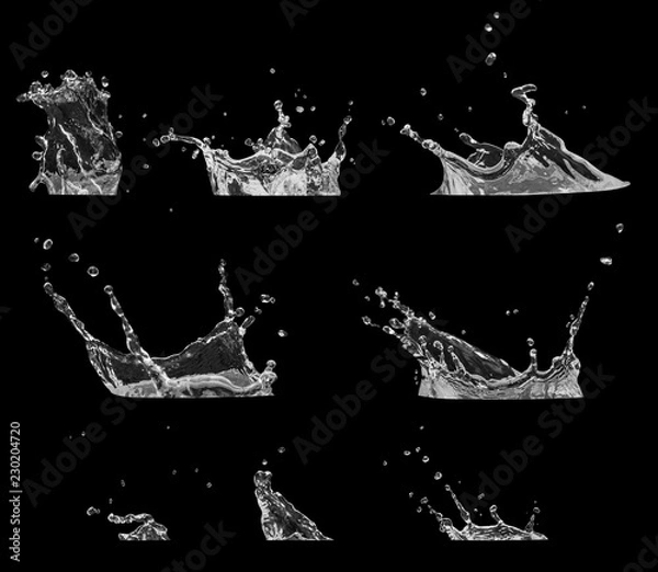 Obraz water splash multiple