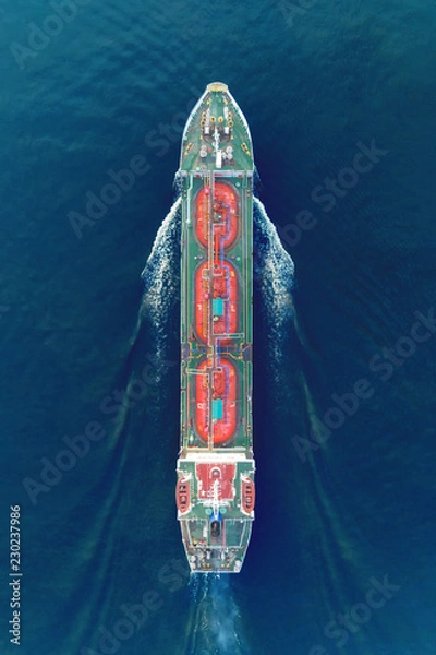 Obraz Ship tanker gas LPG top speed on the sea for transportation.