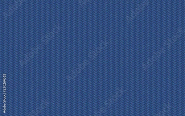 Fototapeta Blue knitted melange texture, shade of blueness twilight.