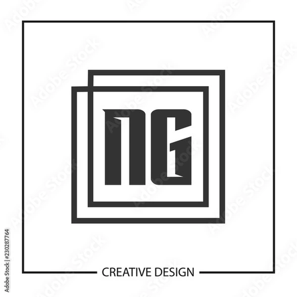 Obraz Initial NG Letter Logo Template Design