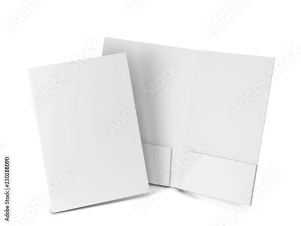 Fototapeta Blank paper folder mockup