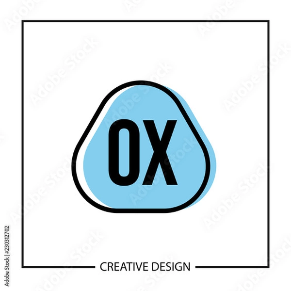 Fototapeta Initial OX Letter Logo Template Design