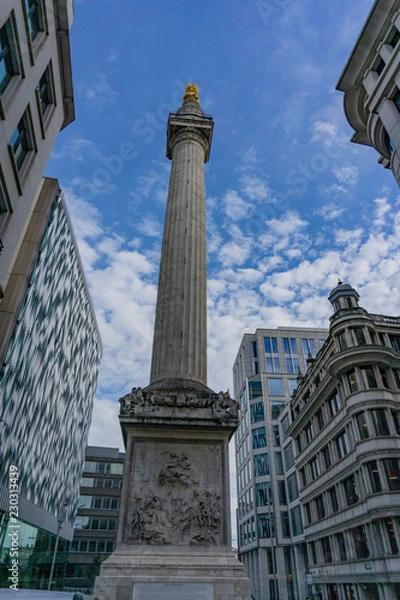 Fototapeta The Monument to commemorate the Great Fire of London in 1666, London, UK