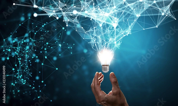 Obraz Innovative idea in businessman hand