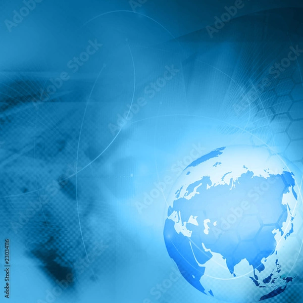 Fototapeta Asia map technology-style artwork