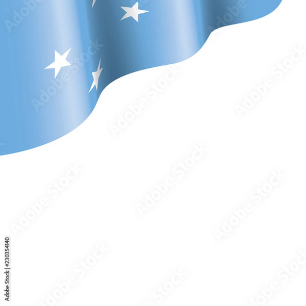 Fototapeta Federated States Micronesia flag, vector illustration on a white background