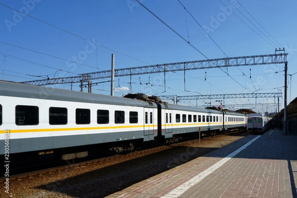 Fototapeta train station at the station