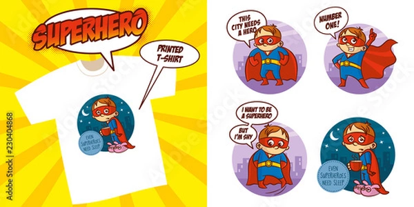 Obraz Superhero character Superheroes Set Vector illustration design