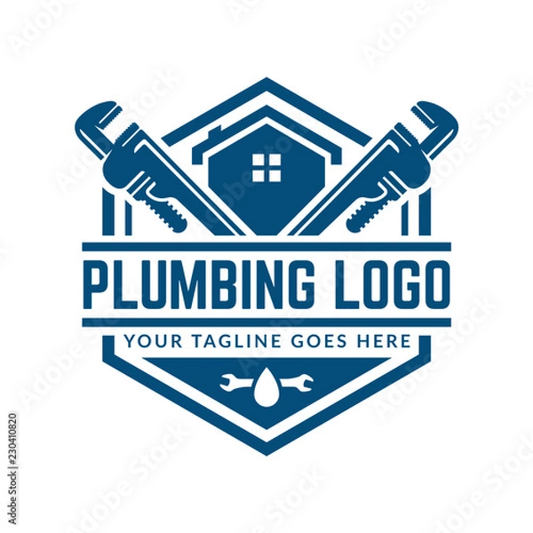 Obraz Plumbing logo template, easy to customize