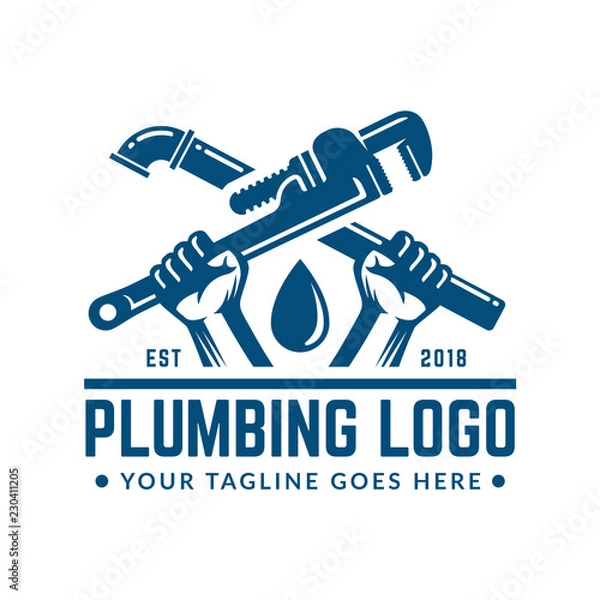 Obraz Plumbing logo template, easy to customize
