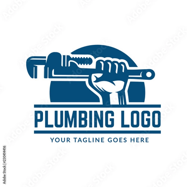 Obraz Plumbing logo template, easy to customize