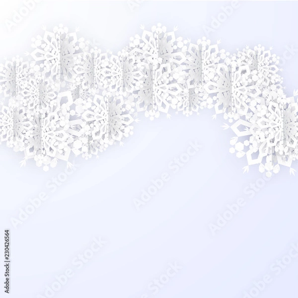 Obraz Christmas Paper Snowflakes Composition
