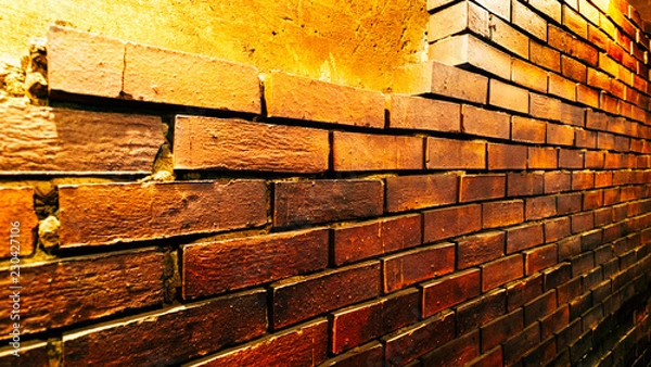 Obraz Dark Brown brick wall