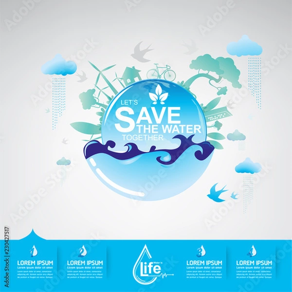 Obraz Save The Water