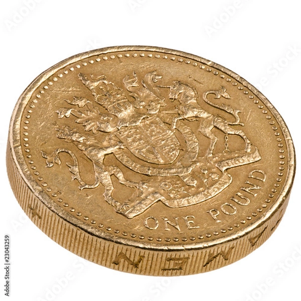 Obraz One pound British coin