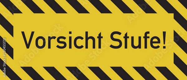 Obraz Vorsicht Stufe Schild 
