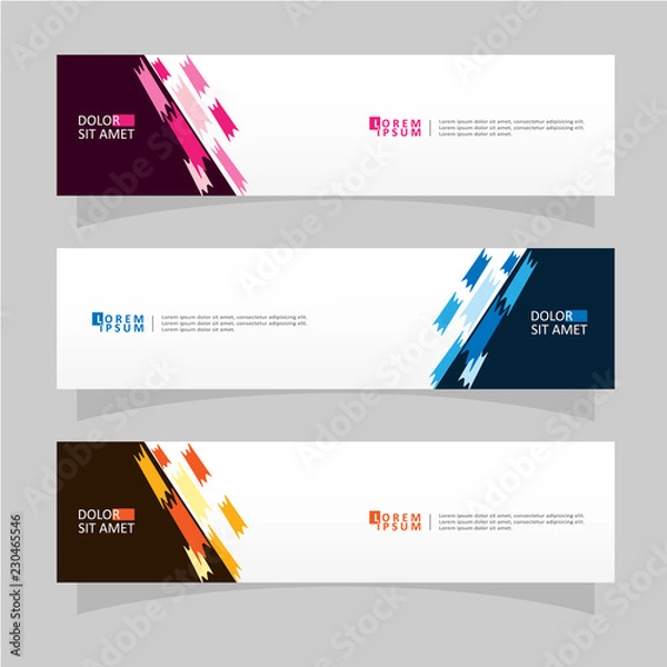 Fototapeta Vector abstract design banner web template.