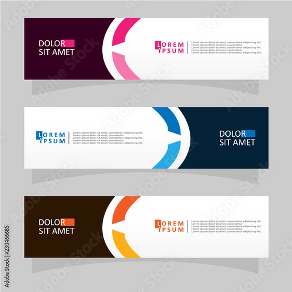 Fototapeta Vector abstract design banner web template.